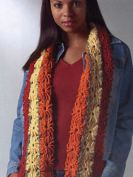 patroon knit-wit sjaal