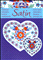 Satin - bloemen in het blauw met rood