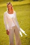 Damesvest in zig-zag motief 