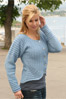 DROPS vest met kantpatroon zijdelings ....