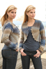 Gebreid DROPS vest met blaadjes patroon ....