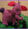 Kleine paarse olifant 