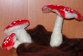 vilten paddestoelen